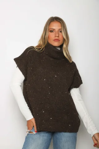 Polera MOMMA Manga Corta con Lentejuelas GU67601 - Vista 5