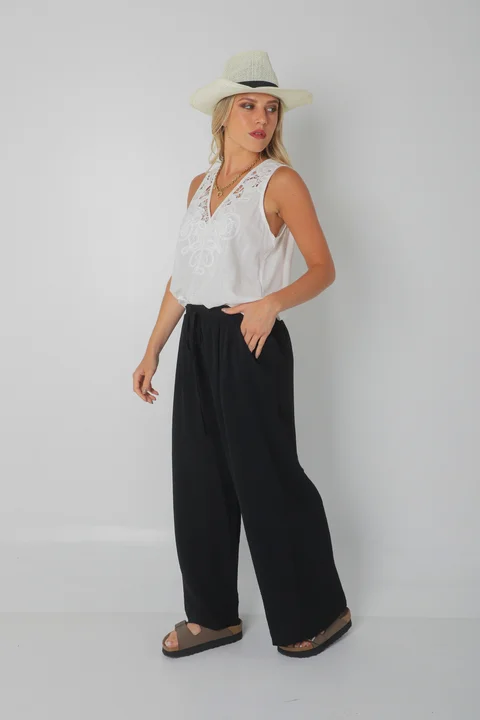 Pantalón OCEAN de CEY con Tiras y Bolsillos GU0331