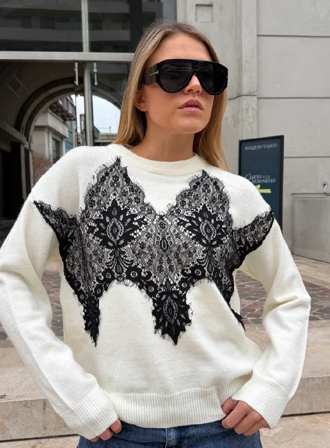 Sweater ZAMA Bremer C/ Encaje GUL667