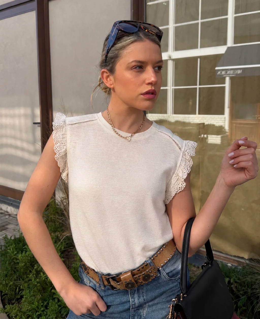 Remera RITA Hilo con Volado GU6267