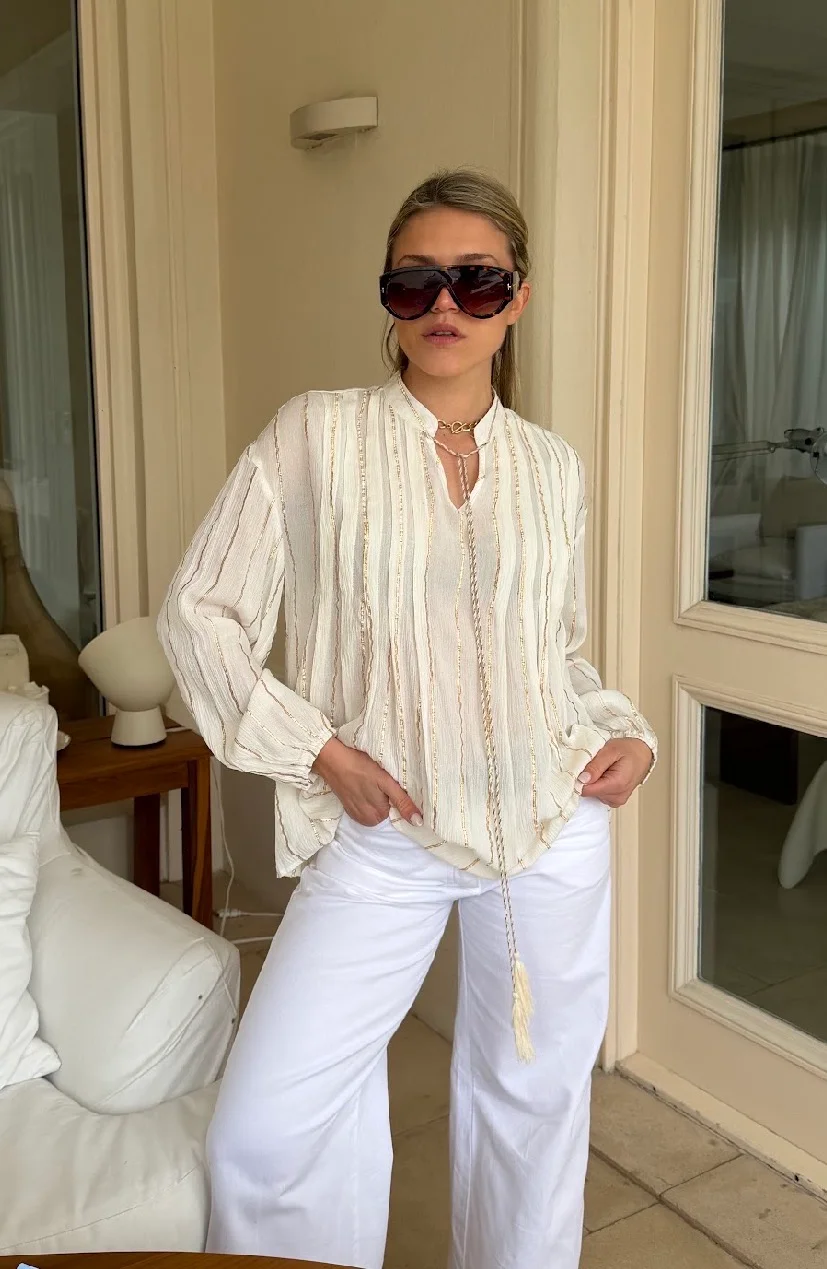 Blusa FARAH Rayada Lurex GU6216