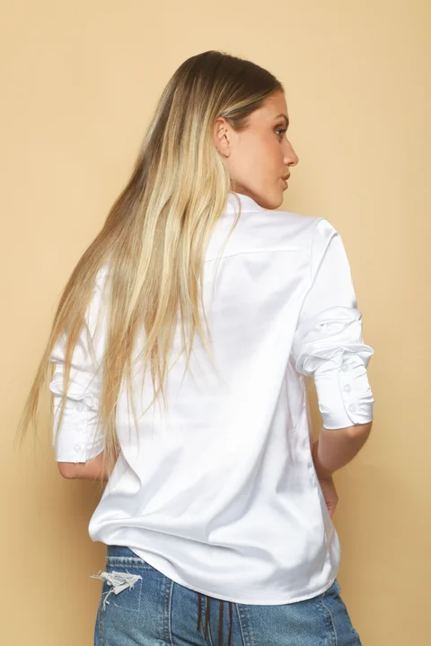 Camisa CANDI Satén Manga Larga GUV53