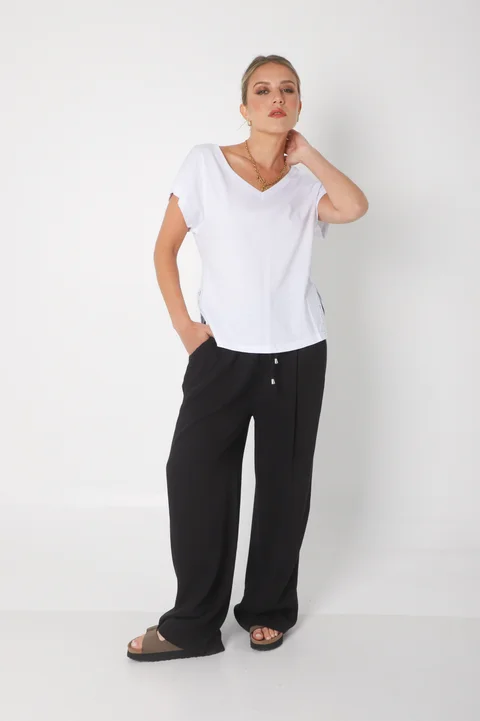 Pantalón MARE de Lino con  Tiras Bolsillos GU0332