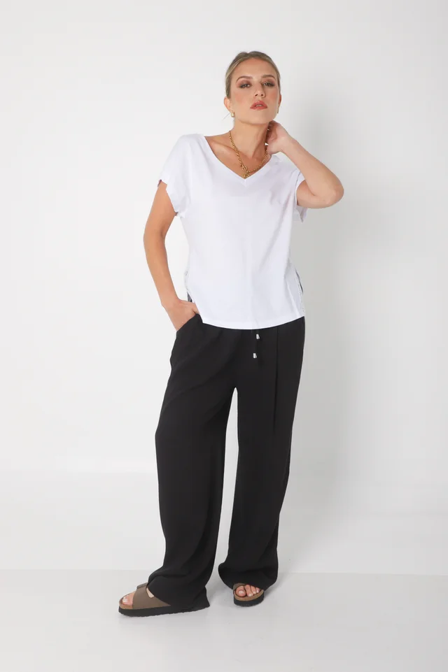 Pantalón MARE de Lino con  Tiras Bolsillos GU0332