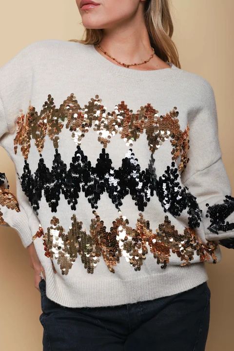 Sweater CARIN c/lentejuelas GUL830