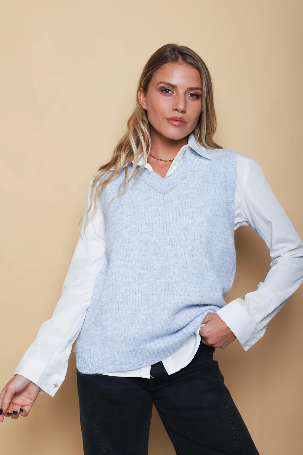 CHALECO ROXY Hilo con Brillos GU806