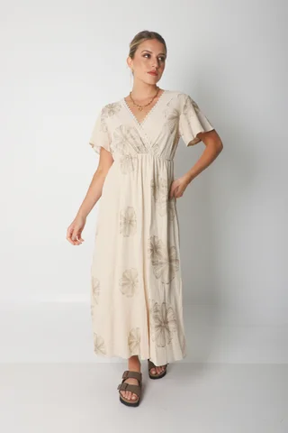 Vestido MISUKA de Lino Bordado GU250115 - Vista 3