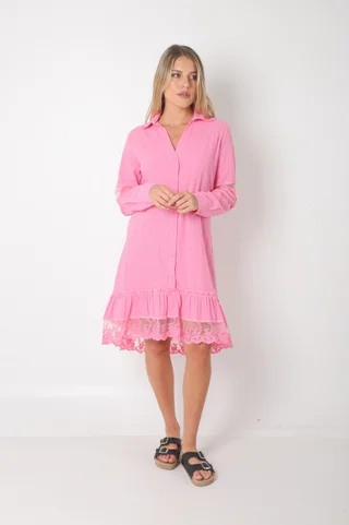 Vestido Lino Canberra con Tull Colours GUK4004 - Vista 2