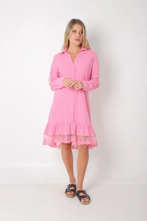 Vestido Lino Canberra con Tull Colours GUK4004