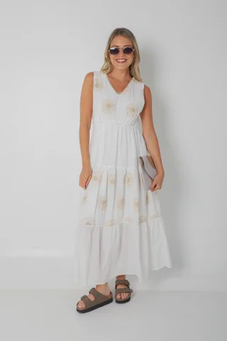 Vestido TULUM Bordado Guardas GU250113 - Vista 2