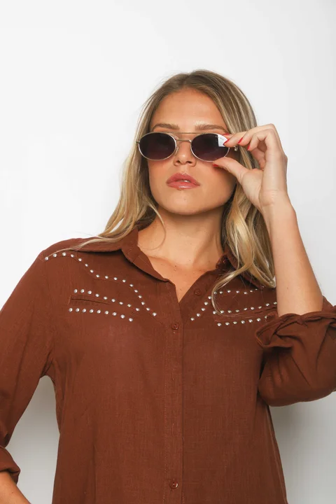 Camisa BANGKOK Lino c/tachas GUP33011