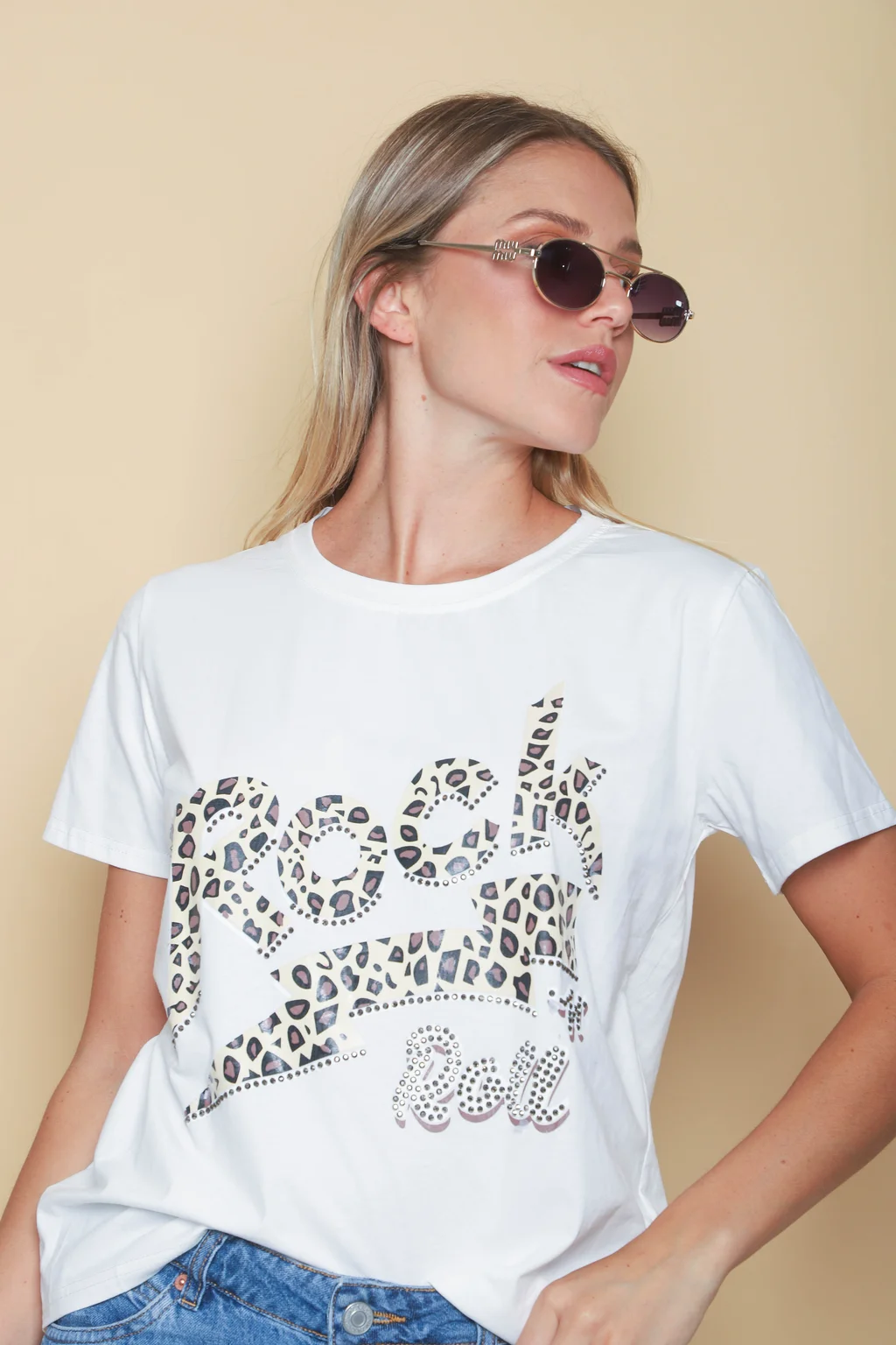 Remera ROCK AND ROLL PRINT c/ Piedras GU5085