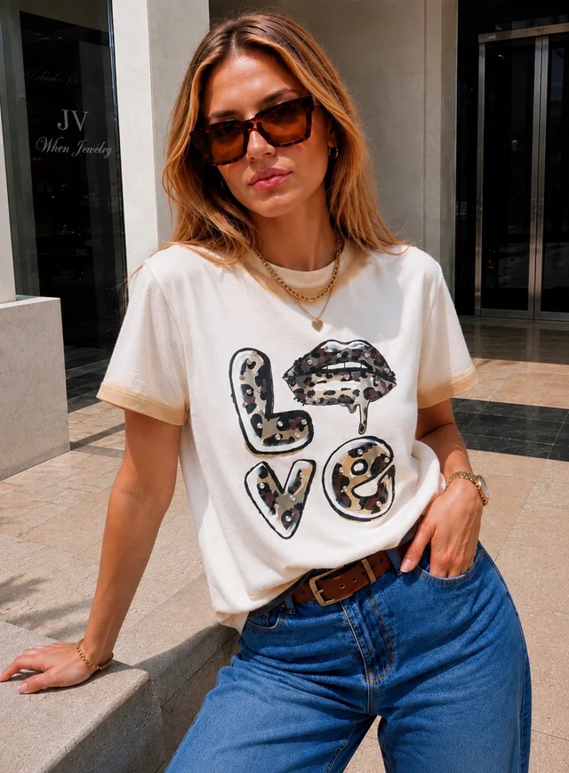 Remera LOVE BATIK con Piedras GU36102
