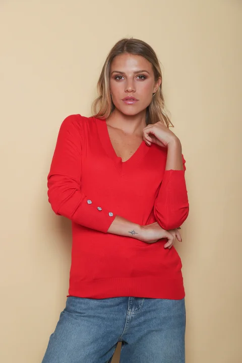Sweater GUINEA HILO Escote V Media Estacion GUL684