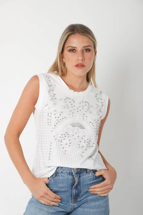 Musculosa AJAX c/strass GUK70125