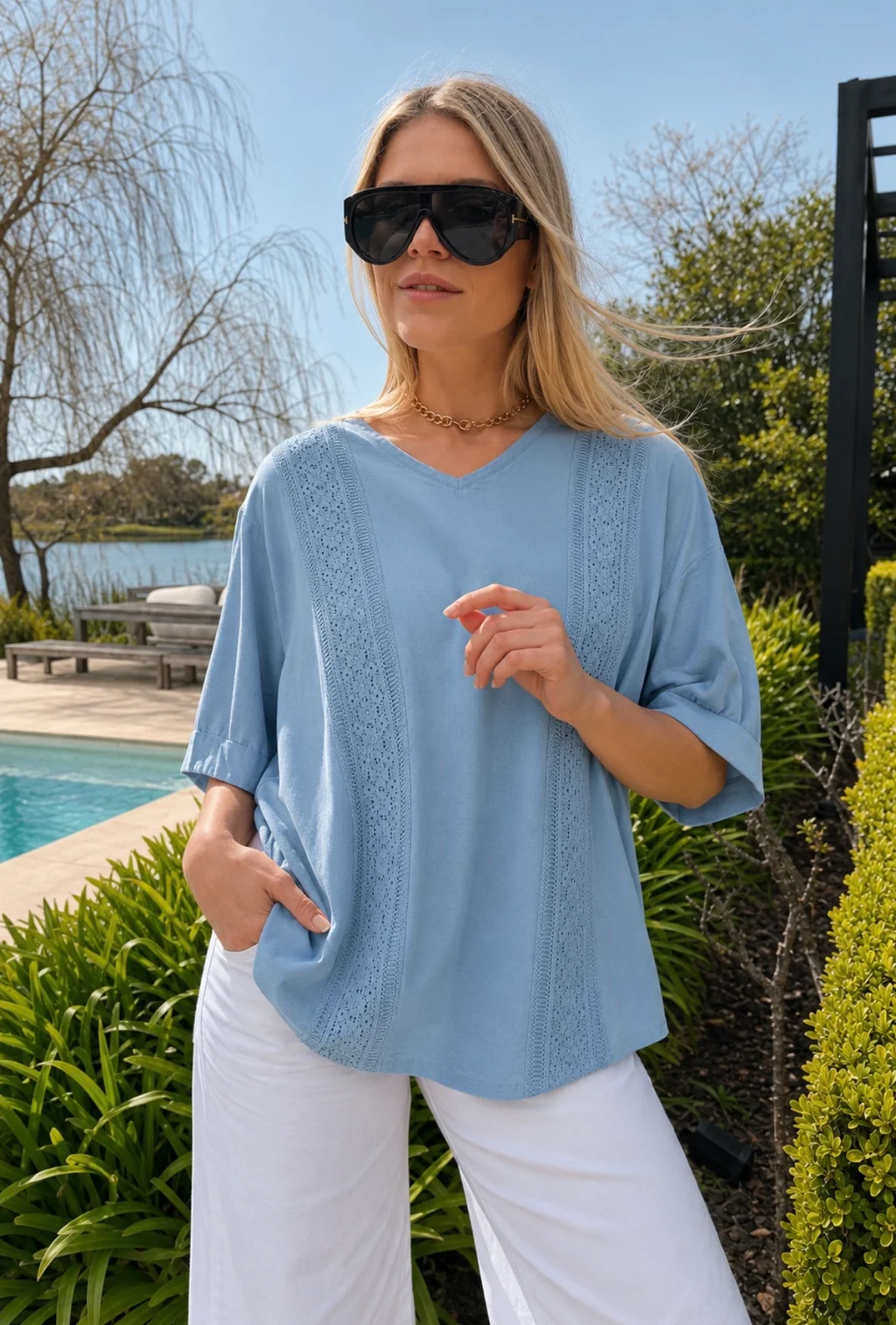 Blusa Amplia VASY Guardas Guipiur GU0330