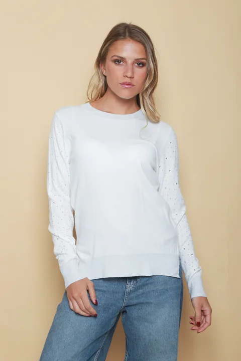 Sweater LUXURY Lurex con Strass GUL624