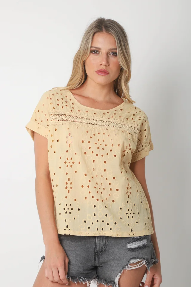Blusa NADINE Broderie Bordada GUK70203