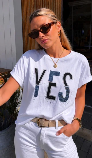 Remera Amplia Yes con Brillos GU87352 - Vista 5