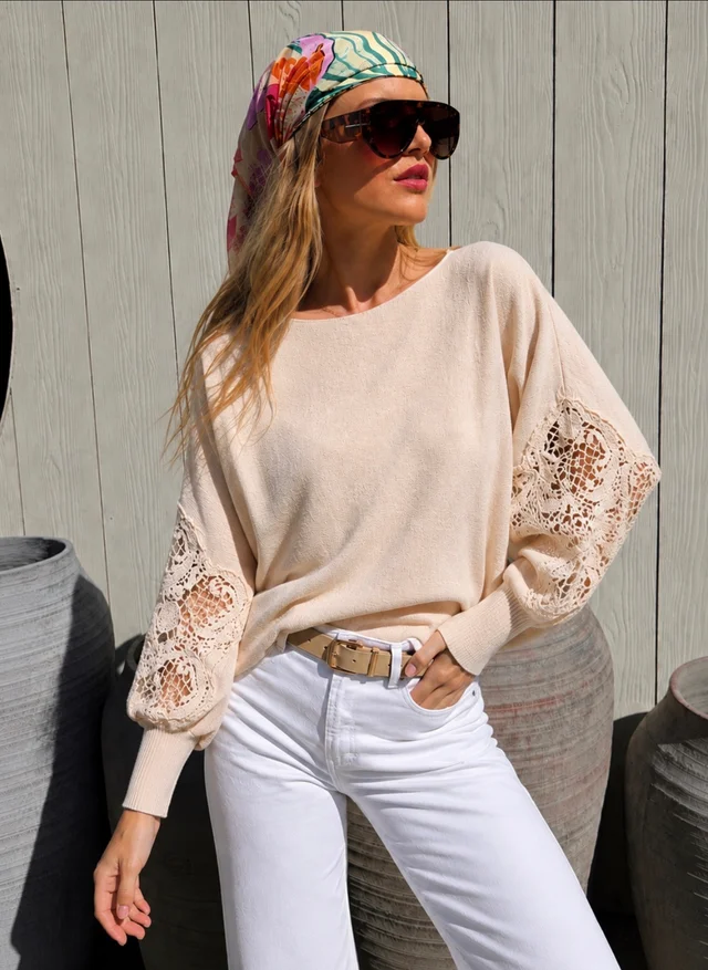 Sweater TUSCANY con Guipiur GU841