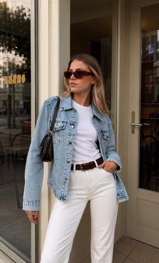 Campera VASEL JEAN con STRASS GU70021 - Vista 2