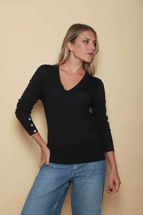 Sweater GUINEA HILO Escote V Media Estacion GUL684