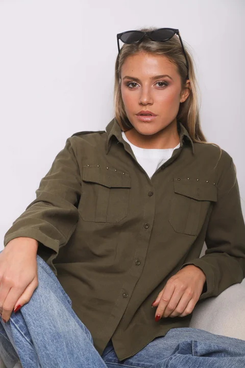  Camisa WANSEL Gabardina Bordada GU70284