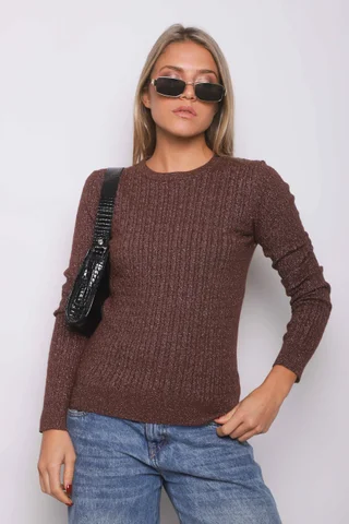 Sweater KALU Trenzado Lurex GUL656 - Vista 1
