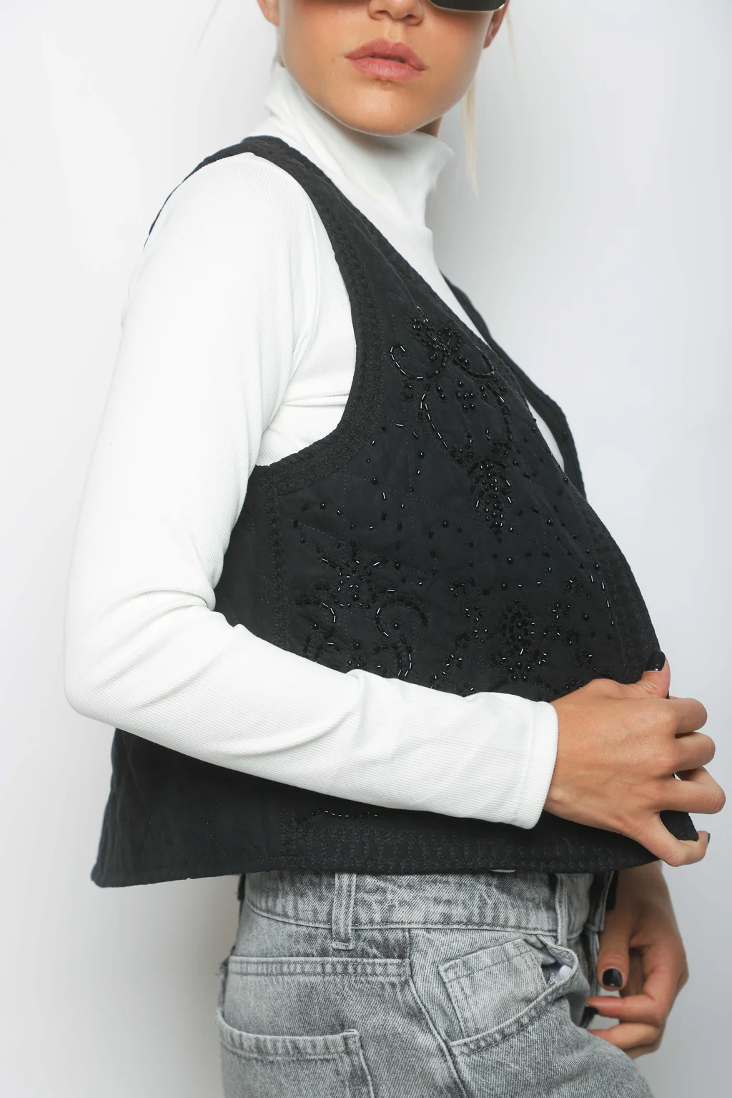 Chaleco DENISE Bordado con Canutillo GU5938