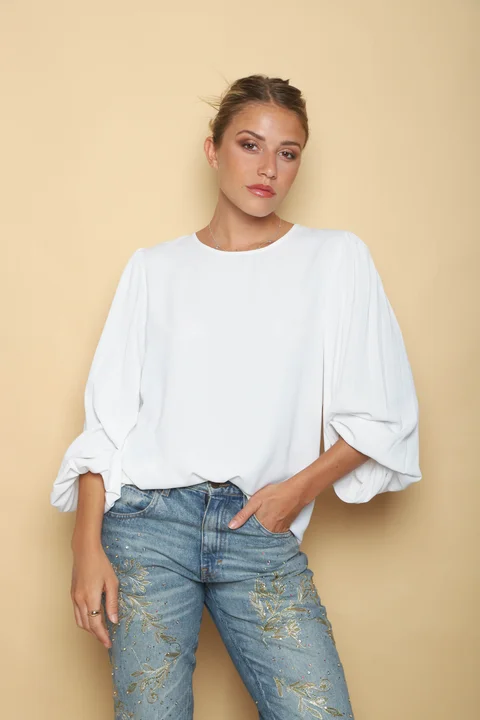 Camisola CHELSEA c/ Manga Larga Ancha Plizada GU0340