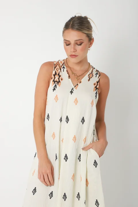 Vestido Mandarin PRETTY c/ Bolsillos GU252