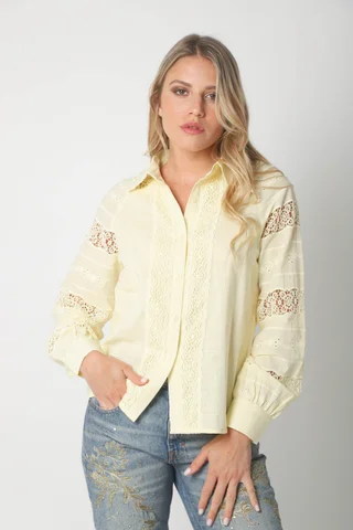 Camisa LAFINUR Lino y Broderie GUL70183 - Vista 6