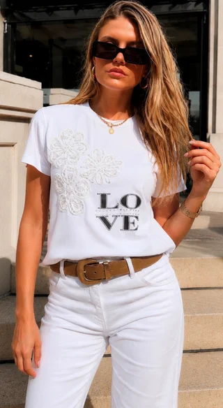  Remera Bordada LOVE CON FLORES GU278762 - Vista 2