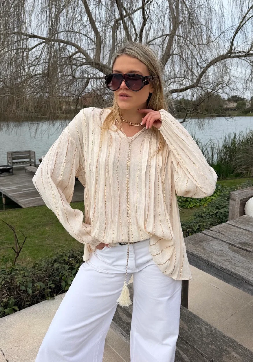 Blusa FARAH Rayada Lurex GU6216