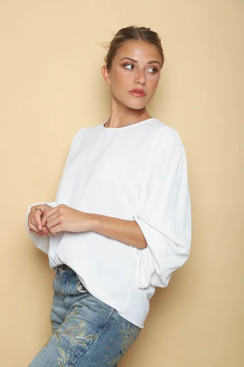 Camisola CHELSEA c/ Manga Larga Ancha Plizada GU0340