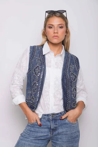  Chaleco BRESSEL Jean Bordado GU70262 - Vista 3