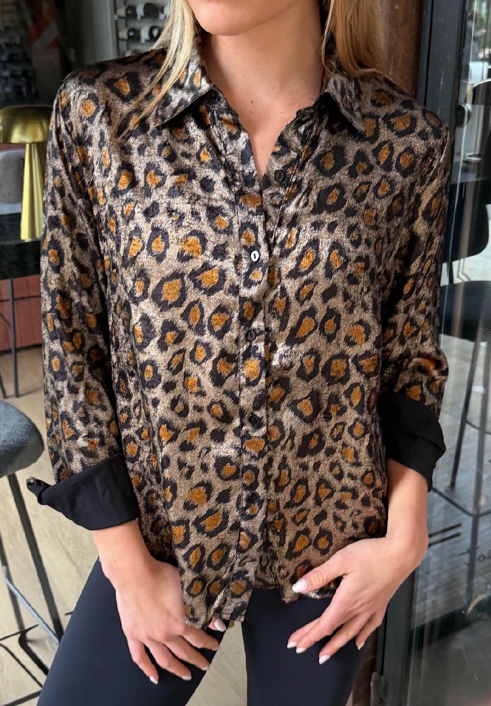 Camisa LEOPARD Satin Print GU70062