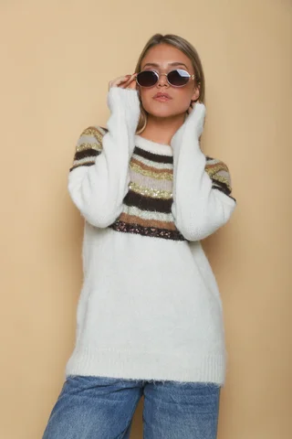 Sweater LIVING RAYADO GU251041 - Vista 5