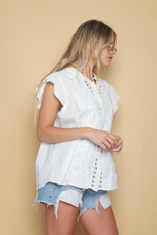 Blusa ABIGAIL calada con Guipiur GU0546