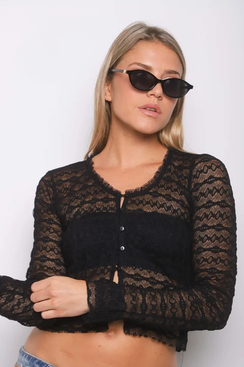 Blusa Top SALONIA ENCAJE ELASTIZADO GUK70075