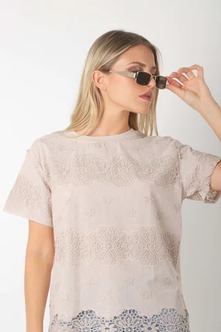 Remera KOISY Broderie Bordada GU5164 - Vista 4