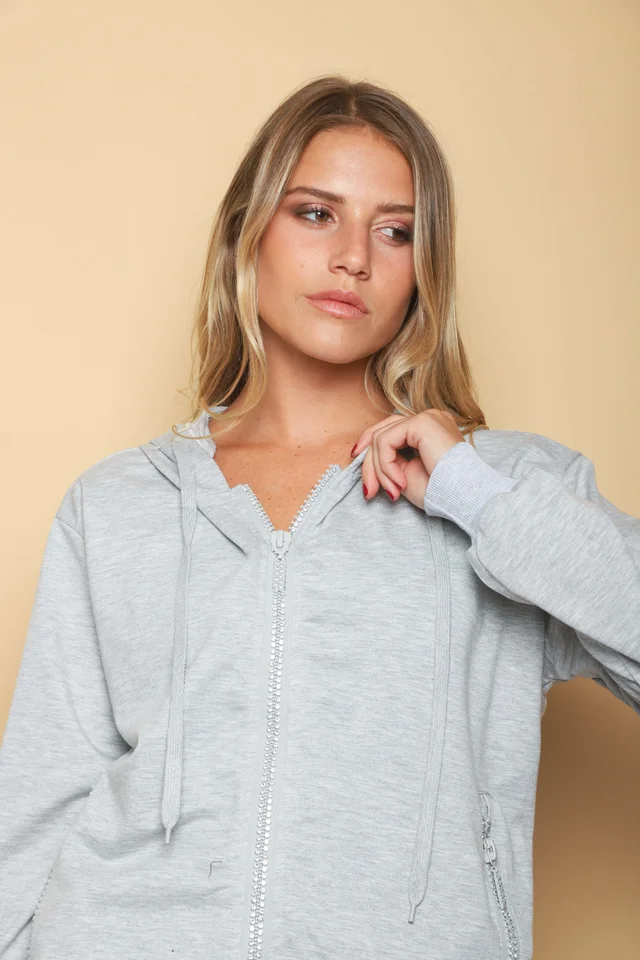 Campera  Siena White  Brillos  Cierres  GUK166