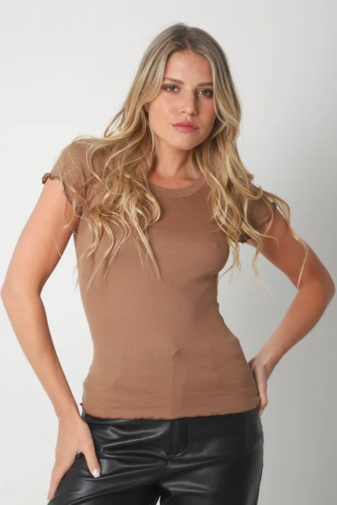 Remera Morley Manga Volado