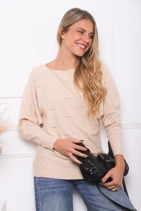 Sweater MICHELLE Bremer con Strass GU845