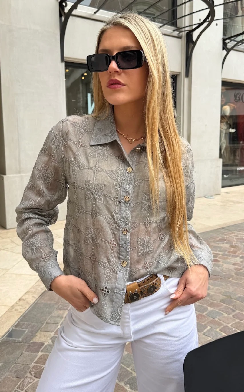 Camisa KAMIL Broderie Washed GU70281
