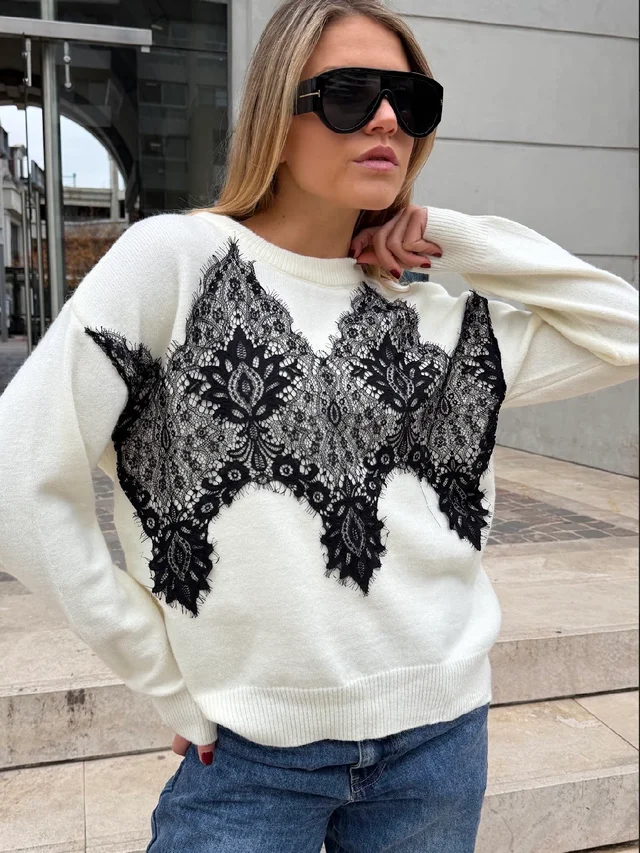 Sweater ZAMA Bremer C/ Encaje GUL667