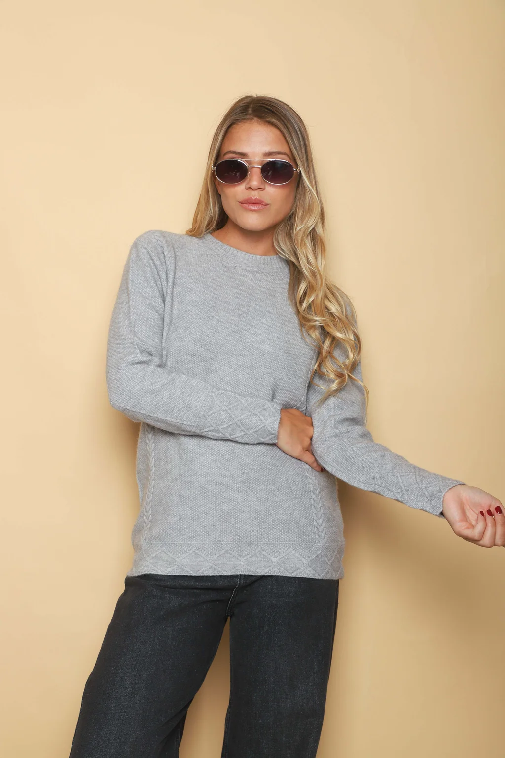 Sweater REINA Panal con Trenzas 0722