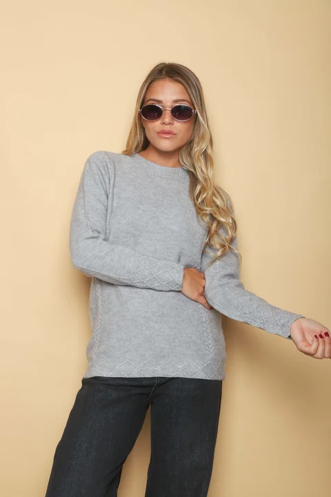 Sweater REINA Panal con Trenzas 0722