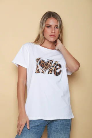 Remera Amplia LOVE PRINT GU87350 - Vista 2