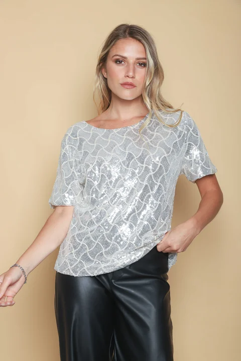 BLUSA DIAMONDS c/lentejuelas GU5196